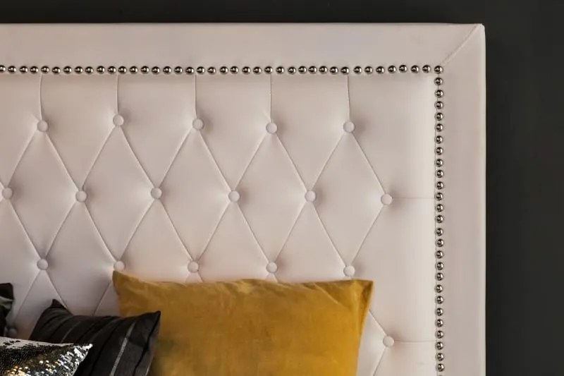 Nemecko -  Manželská posteľ Chesterfield EXTRAVAGANCIA 180x200 cm biela