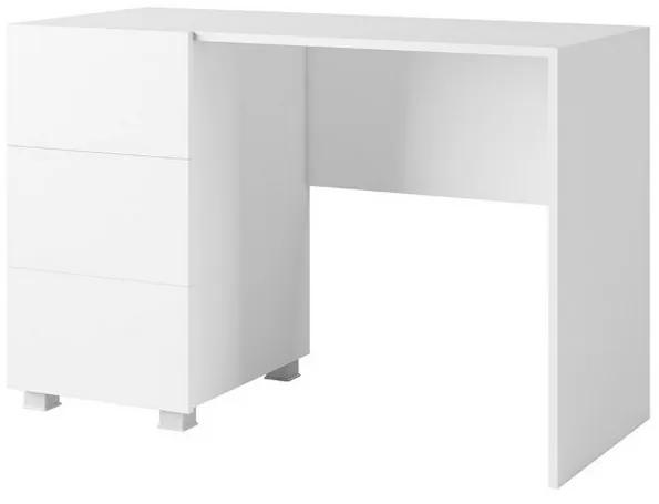 Expedo Písací stôl BRINICA, 110x77x50, biela/biely lesk