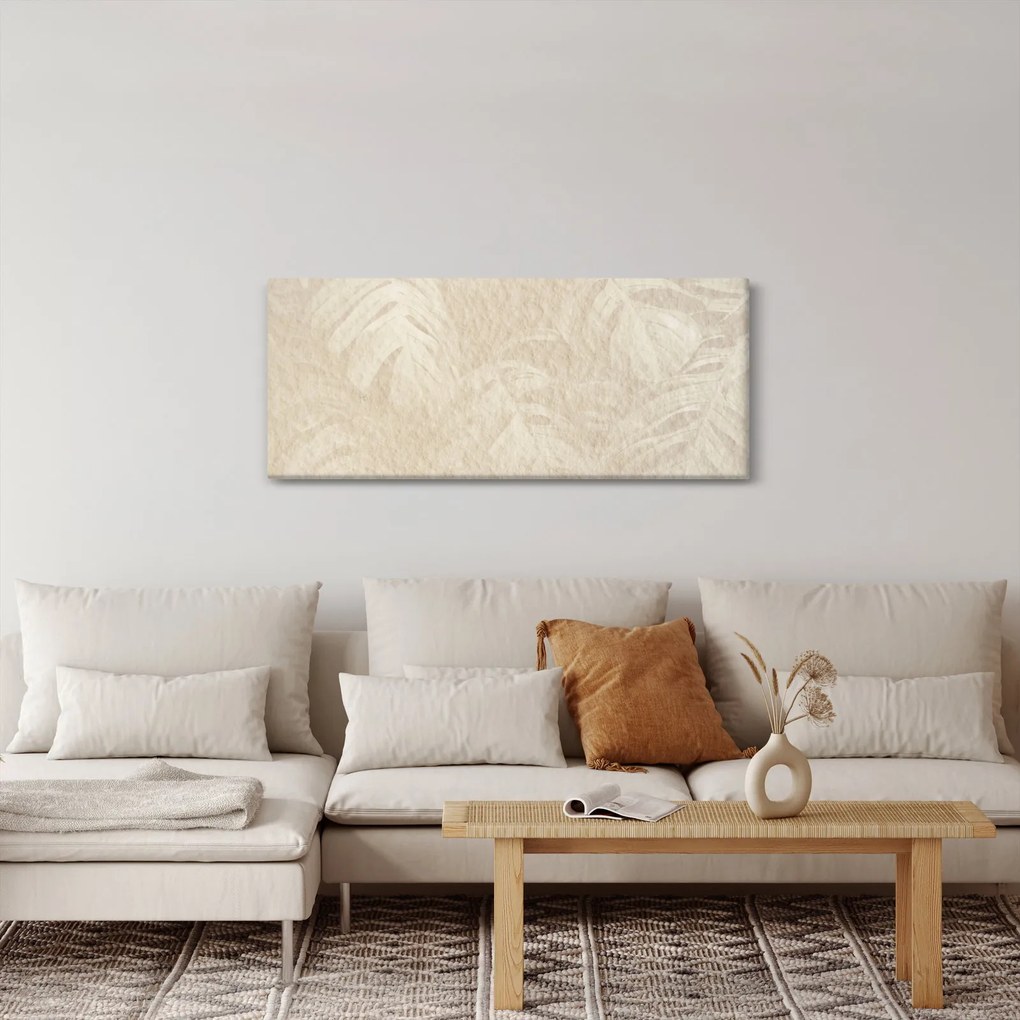 Obraz - Listy v textúre (120x50 cm)