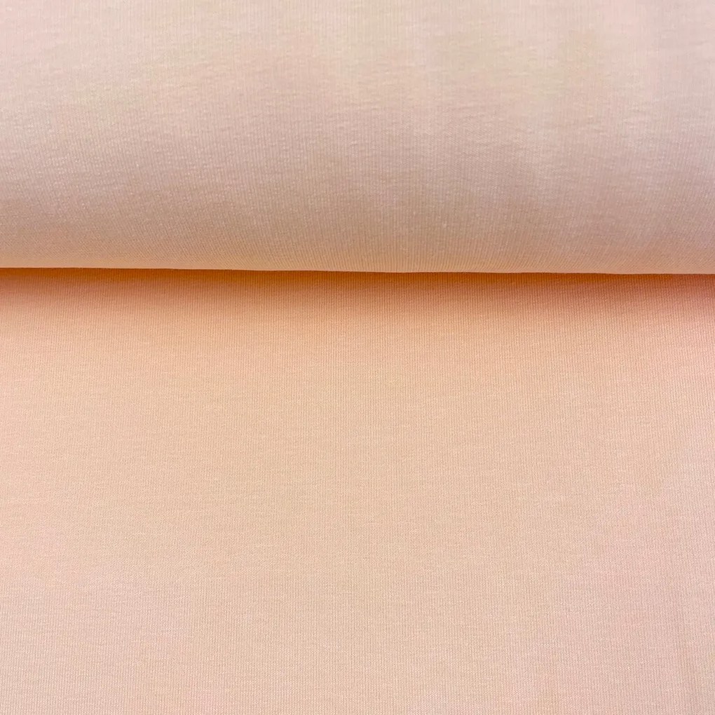 Teplákovina s lycrou Gold - Oranžová Peach Fuzz