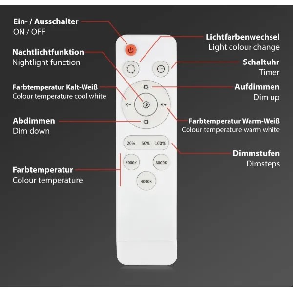 Brilo - LED Stmievateľné stropné svietidlo STARRY SKY LED/48W/230V 3000-6000K + DO