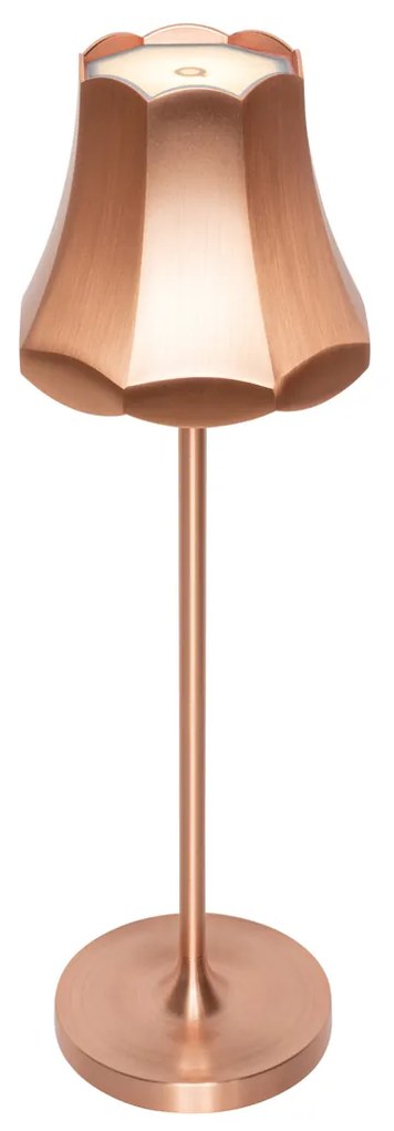 Retro stolná lampa medená nabíjateľná IP44 - Granny