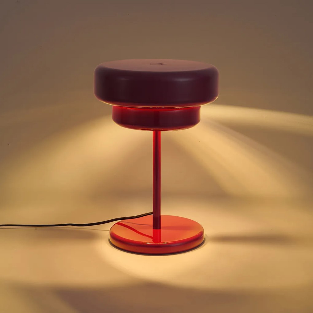 Retro stolná lampa slivková 41 cm - Ophelia