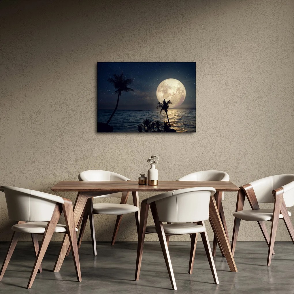 Obraz - Pláž za splnu (70x50 cm)