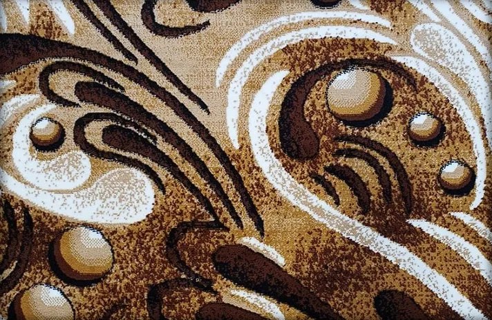 Abstraktný koberec Shiraz Bcf Bable – hnedo-čierna kombinácia Rozmer: 150x210 cm