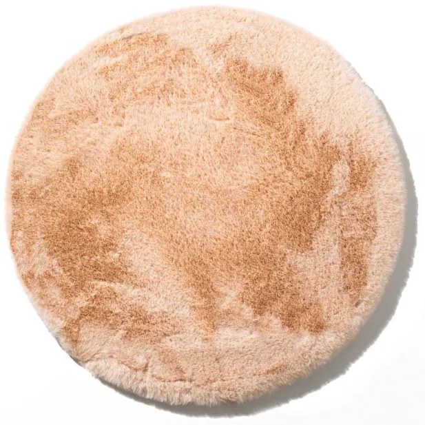 Kúpeľňový koberček Moyo fuzzy peach kruh