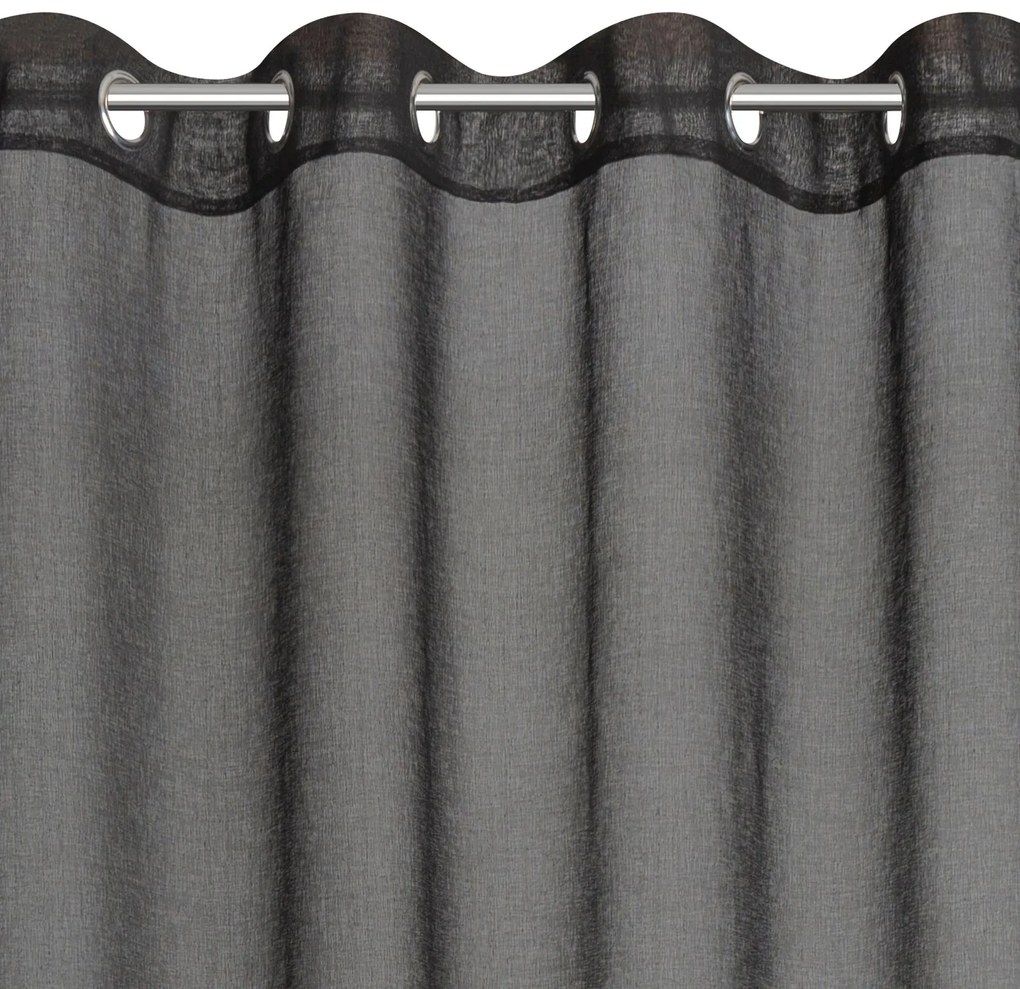 ZÁCLONA NA KRÚŽKOCH MARGARET2 140X250 CM ČIERNA