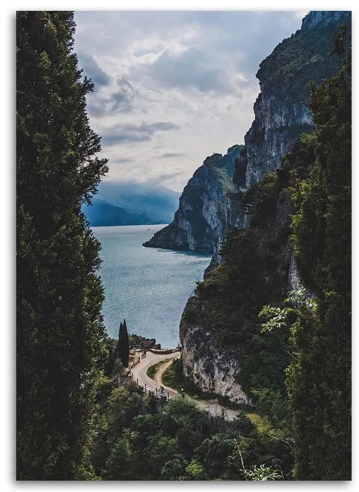 Obraz na plátně Krajina jezerních hor - 80x120 cm
