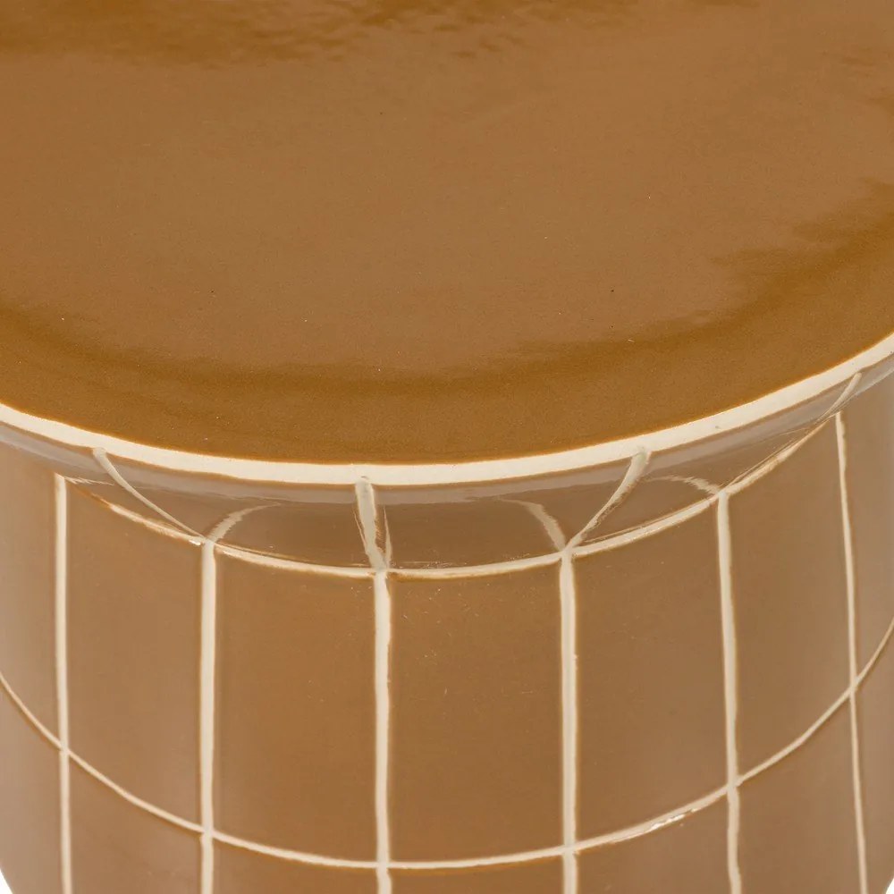 Keramický okrúhly odkladací stolík ø 38 cm Plu – WOOOD