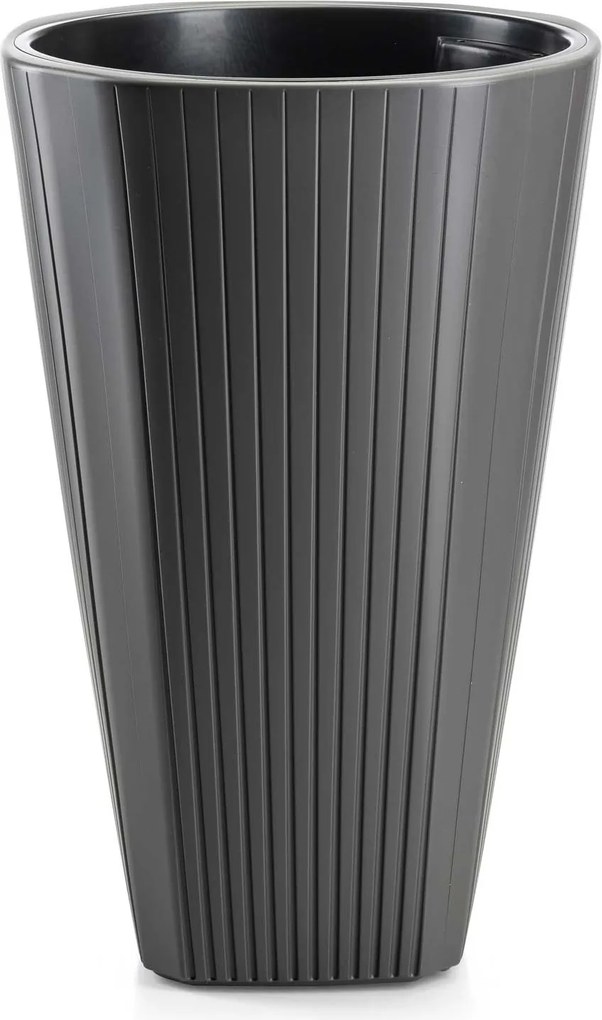 PLASTOVÝ KVETINÁČ MORA 39X61 CM ANTRACITOVÁ