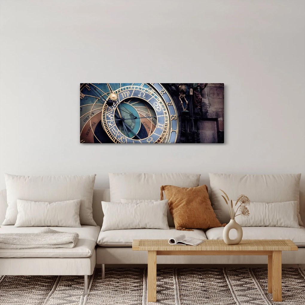 Obraz - Orloj, Praha (120x50 cm)