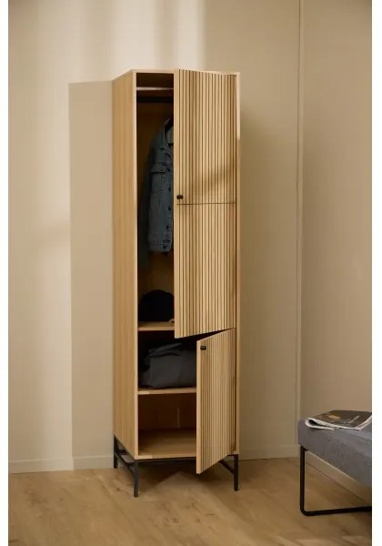 Šatníková skriňa OLIVIA 51x200 cm dub