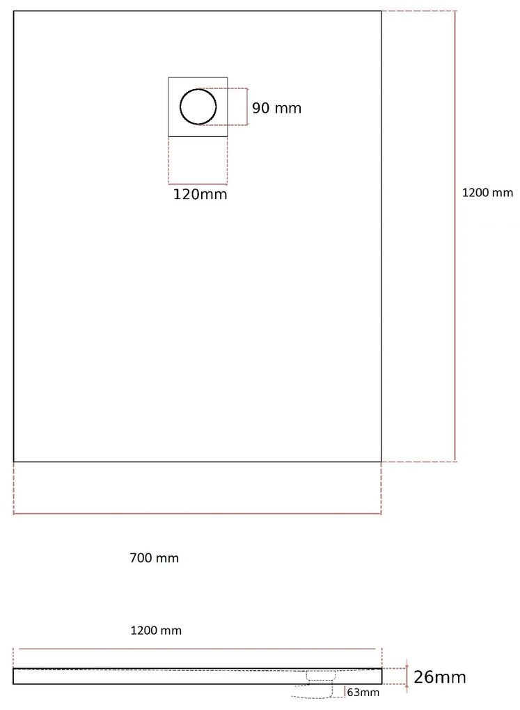 Erga Oldaf, SMC obdĺžniková sprchová vanička 70 x 120 cm, biela matná, ERG-GMA-OL-70120