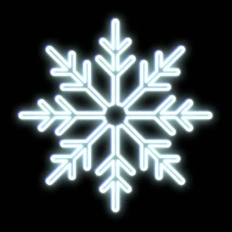 DECOLED LED světelná vločka II, závěsná, pr. 103 cm, ledově bílá