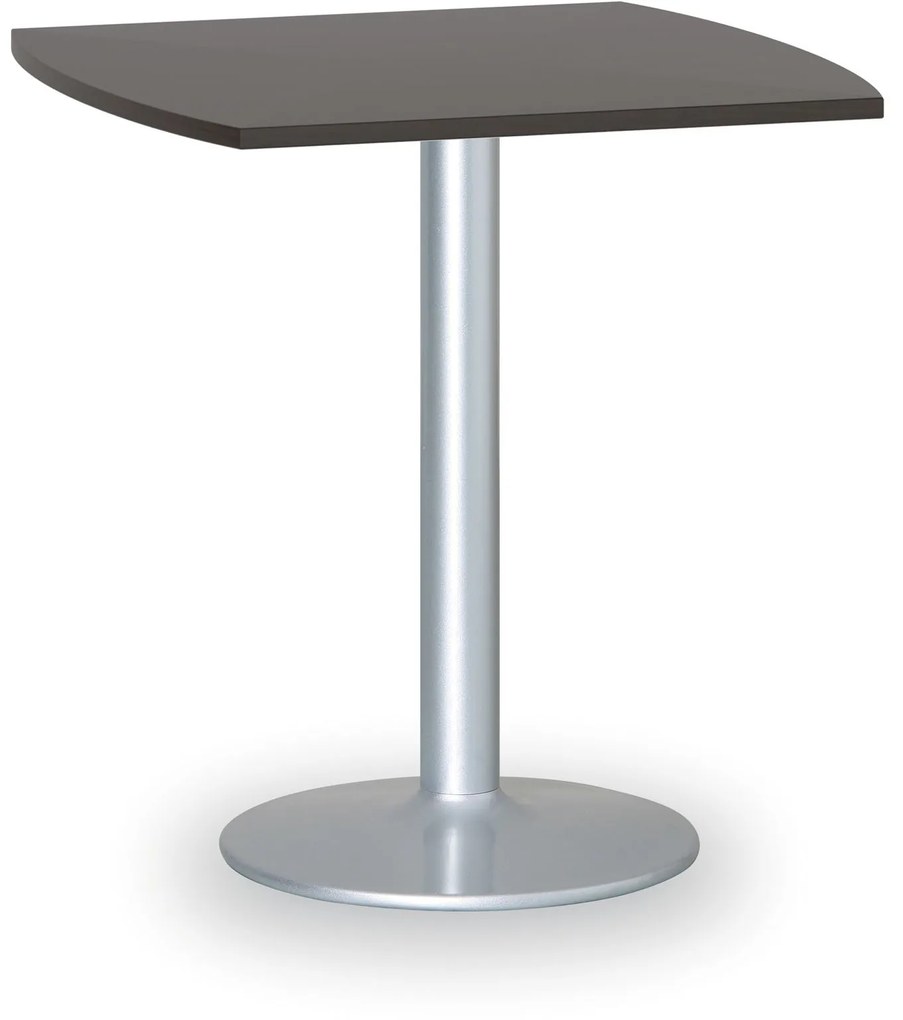 Konferenčný stolík FILIP II, 660x660 mm, sivá podnož, doska wenge