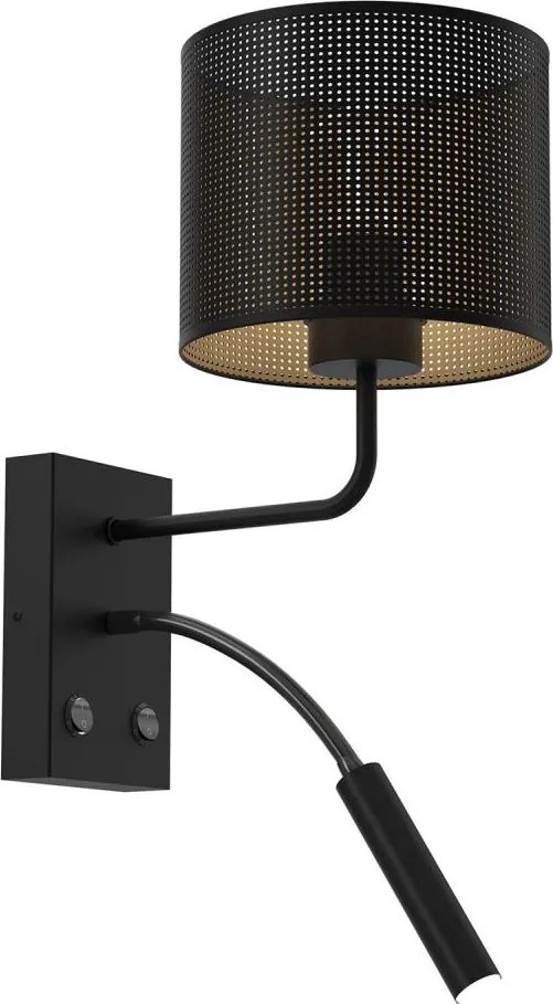 Nástenná lampa LOFT SHADE 1xE27/60W+1xG9/8W/230V čierna/zlatá