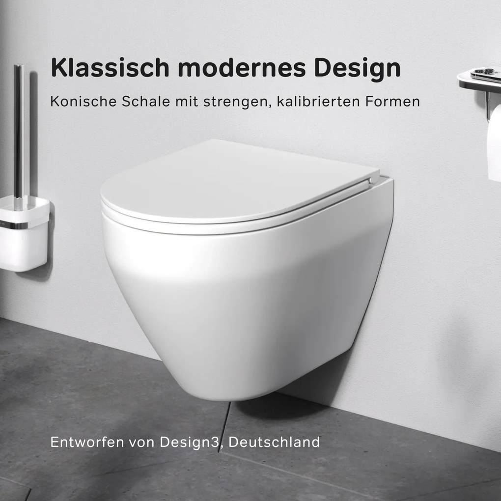 Toaletný set s inštaláciou AM.PM IIS90151.SB1700 bezokrajové, so sedadlom microlift, chróm mechanické tlačidlo na splachovanie