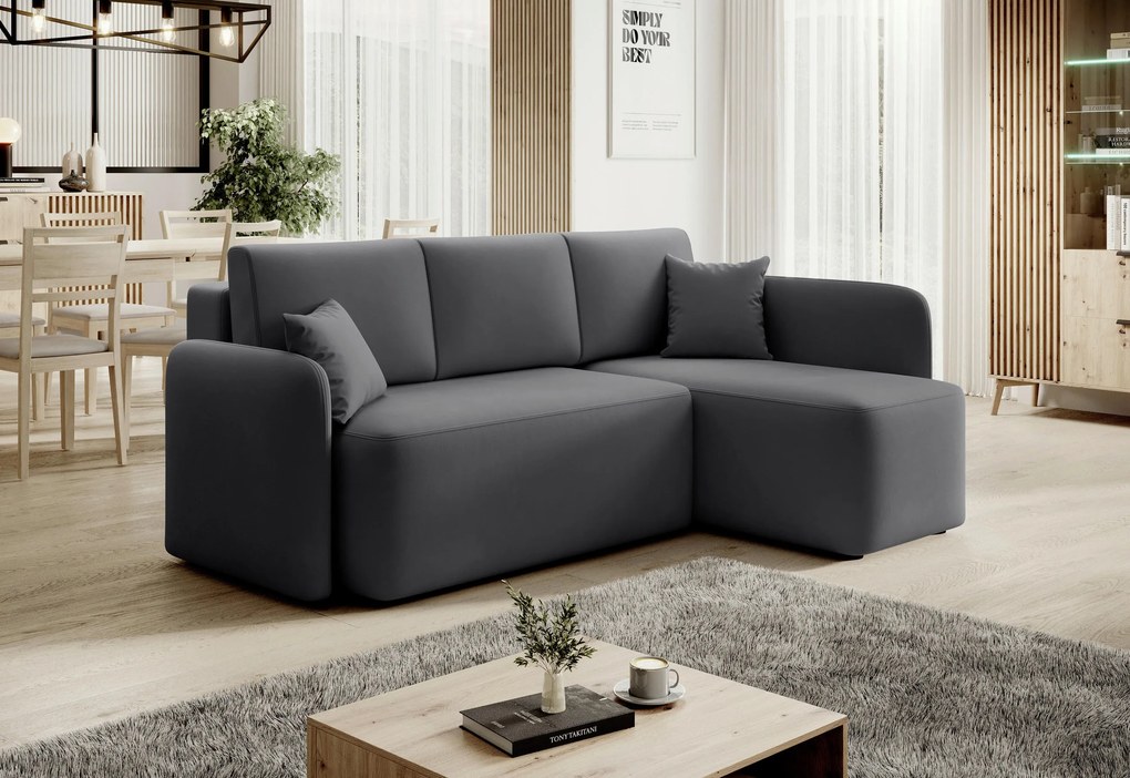 XXXLutz ROHOVÁ SEDAČKA, textil, sivá MID.YOU - Sedačky - 00000L001608