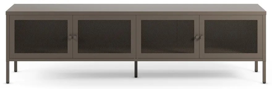 Sivý kovový TV stolík 160x50x35 cm Fayna – Marckeric