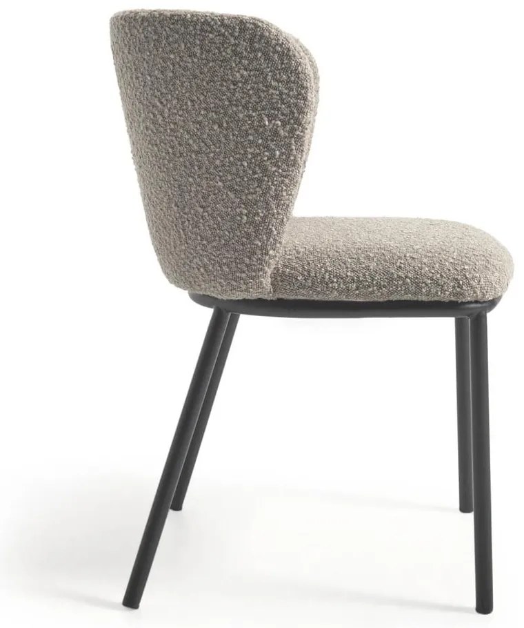 Svetlosivé čalúnené jedálenské kreslo Ciselia – Kave Home