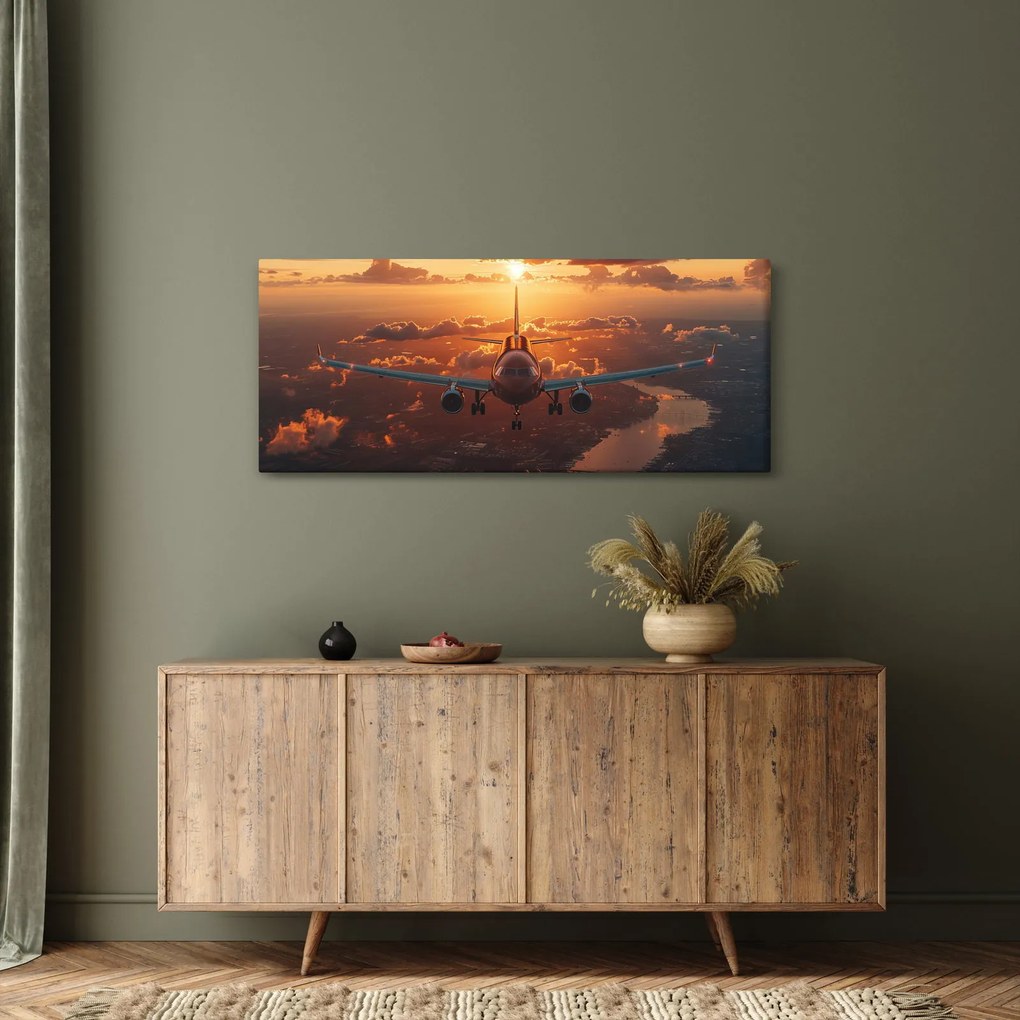 Obraz - Dopravné lietadlo (120x50 cm)