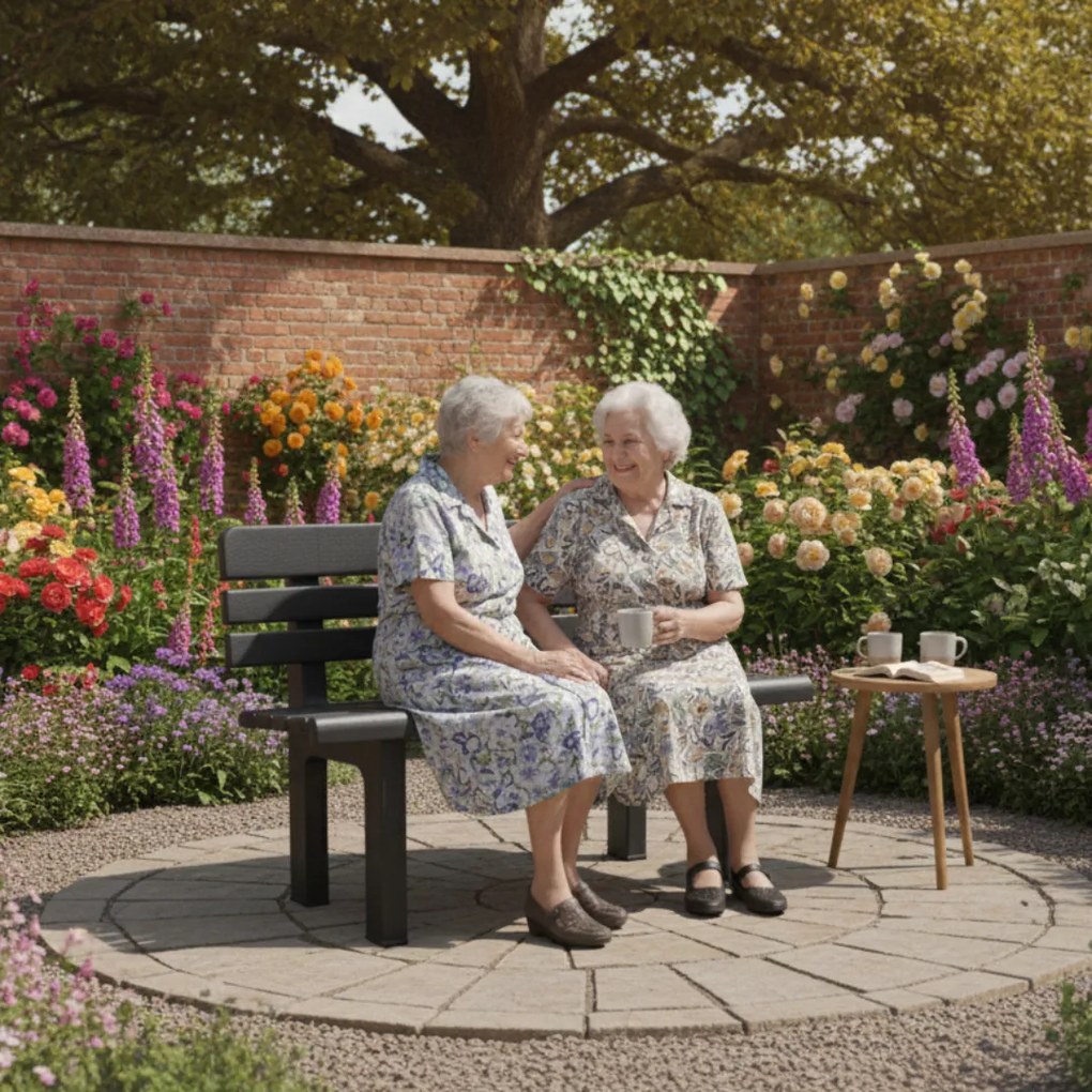 Záhradná lavica GENZIANA, 110x52x71cm, antracitová I.P.A.E-Progarden