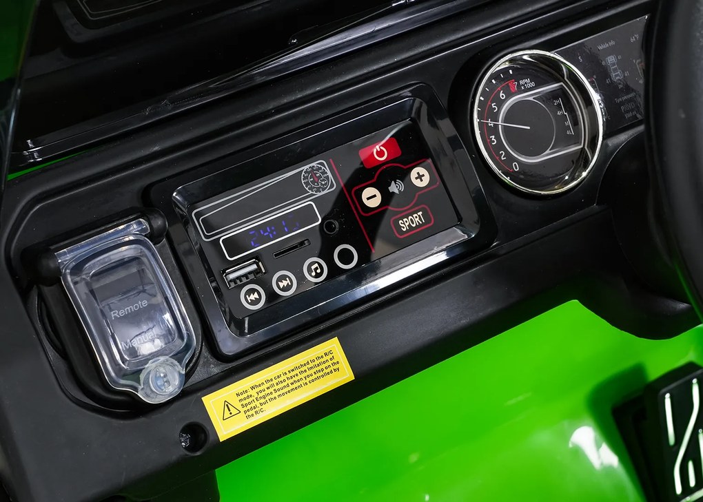 Ramiz Jeep Wrangler Rubicon LIFT elektrické autíčko pre deti zelené