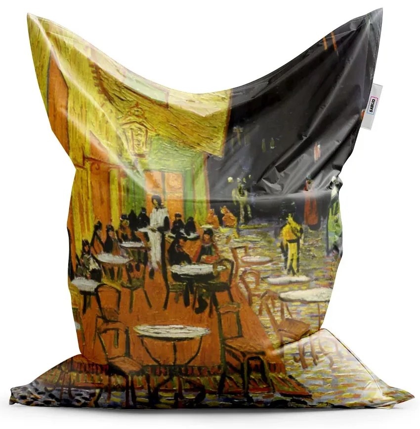 Sablio Sedací vak Terasa kaviarne v noci - Vincent van Gogh - 150x100 cm