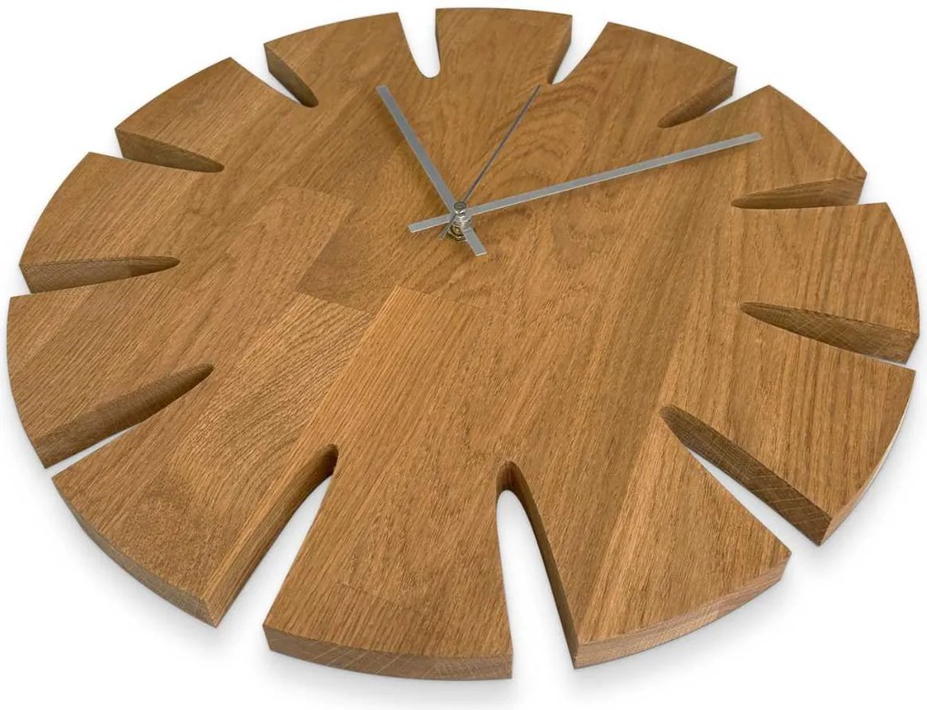 Nástenné hodiny z dreva – elegantný dizajn do obývačky - KUGUMA: Farba čierna RAL 9005 30 cm 4635-107940 MAS014-AMBER-BLACK-30