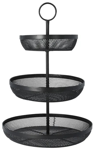 Košík GRIDIO trojposchodový čierny SS22 814445