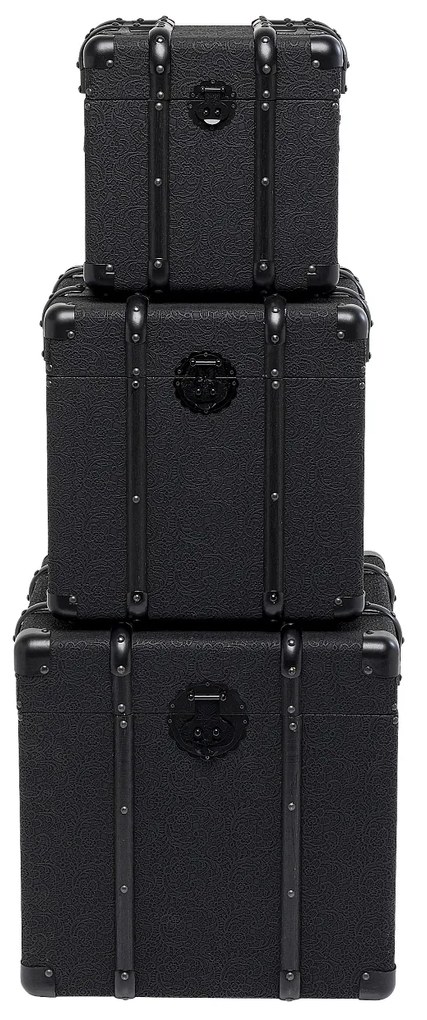 Voyage Trunk set 3 boxov čierny