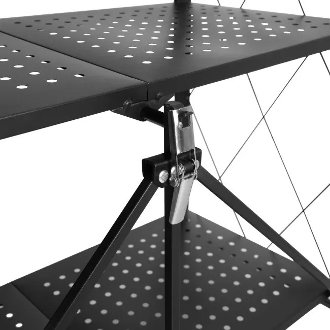 Pojazdný regál GESTEL 3 police čierny