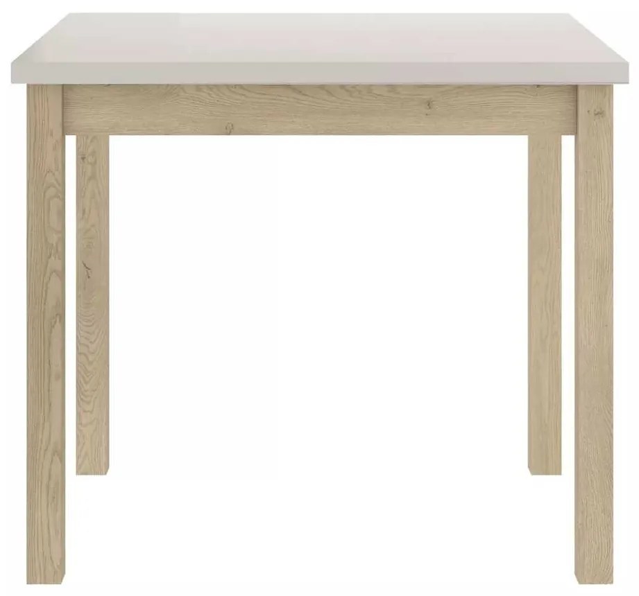 Jedálenský stôl Adam 90 x 65 cm, krémová / dub cremona