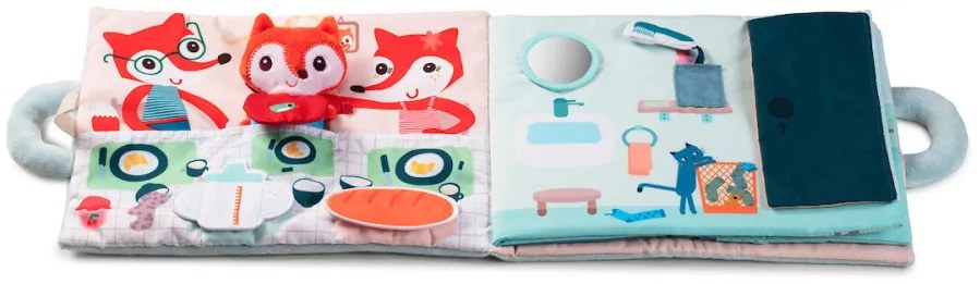 Lilliputiens - textilná didaktická knižka - Dobré ráno, líška Alice