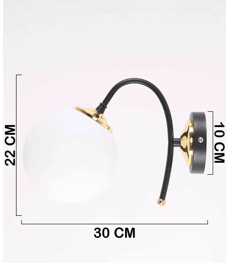 Biele/čierne nástenné svietidlo ø 15 cm Yoyo – Squid Lighting