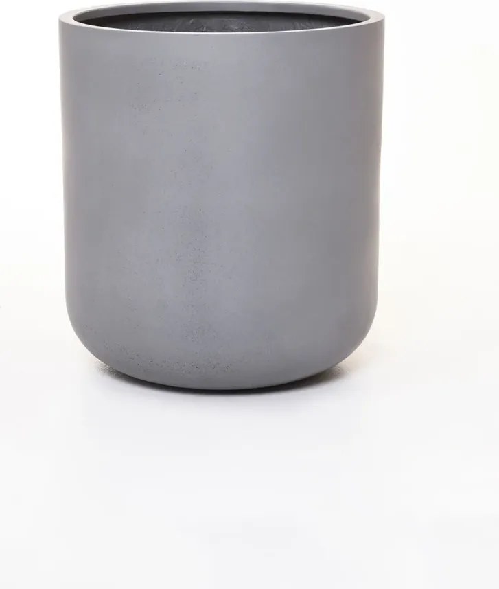 Kvetináč CHICO, sklolaminát, priemer 45 cm, beton design sivý