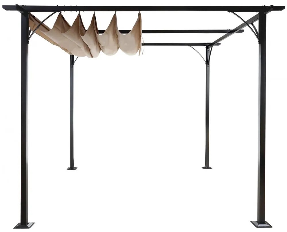 Pergola se stahovací střechou 3,5x3,5 m Dekorhome