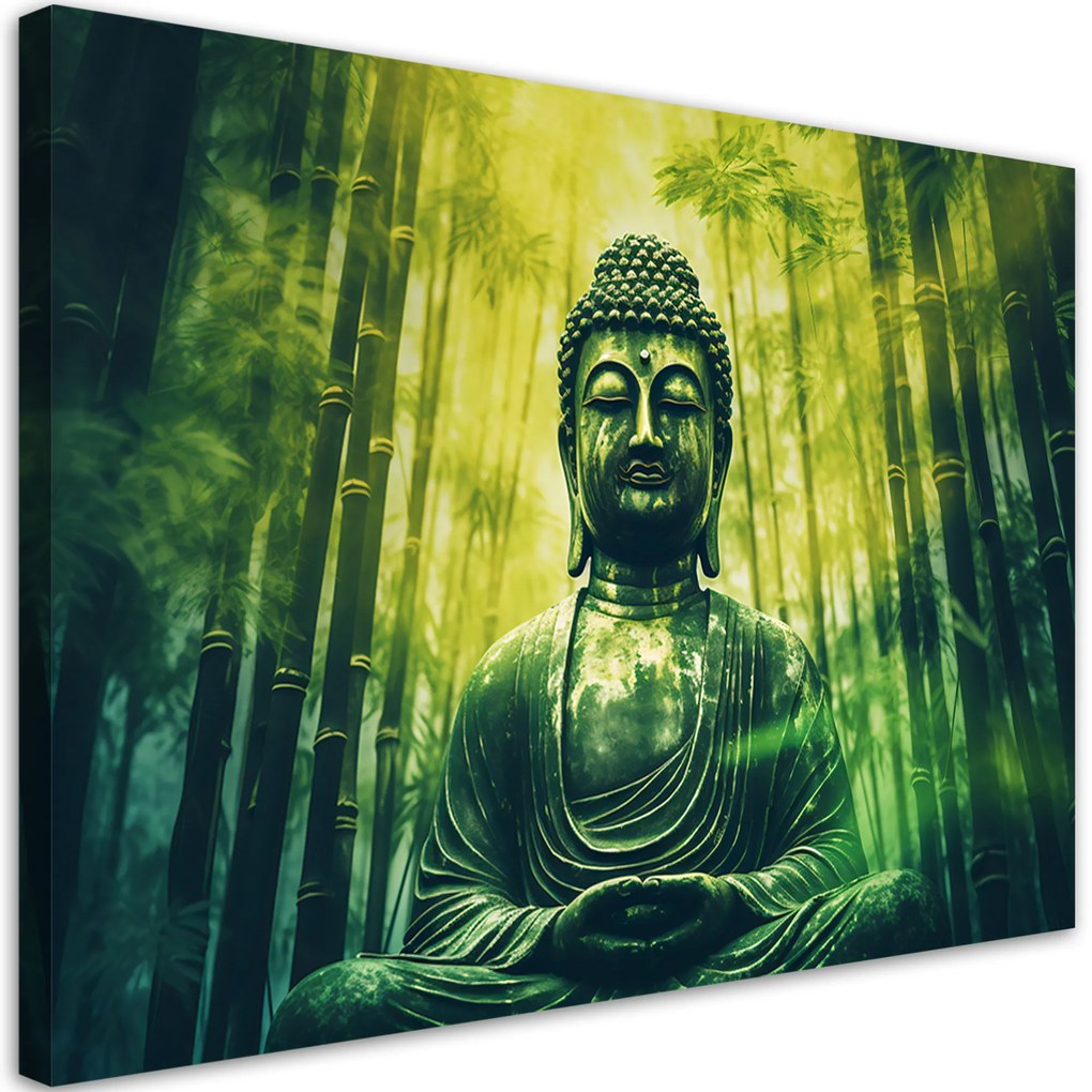 Gario Obraz na plátne Budha v bambusovom lese Rozmery: 90 x 60 cm