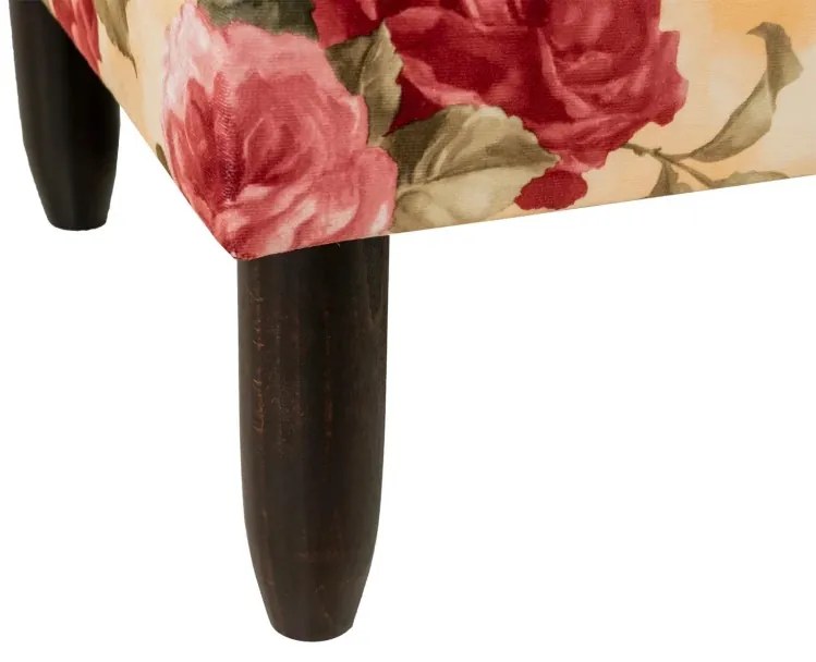 Taburet Royal II kvety, béžová kvety (2108/wenge)