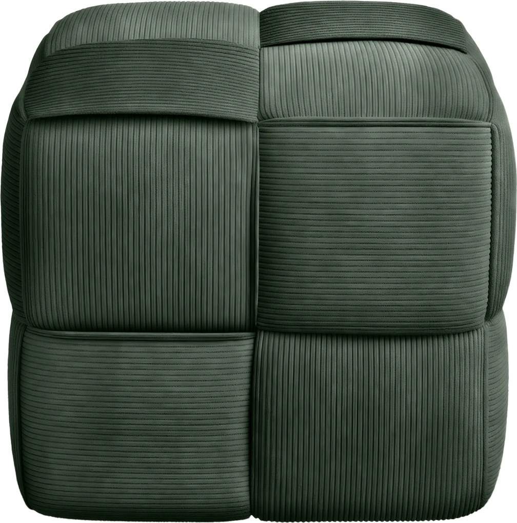 Taburetka Forinta látka cord - tmavozelená
