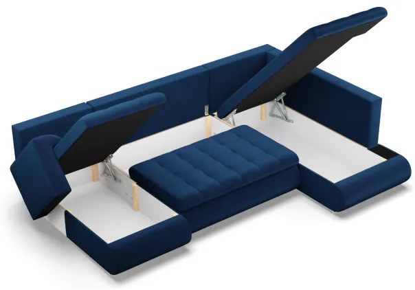 Sedacia súprava FORESTA Kronos v tvare U, pravá granátová