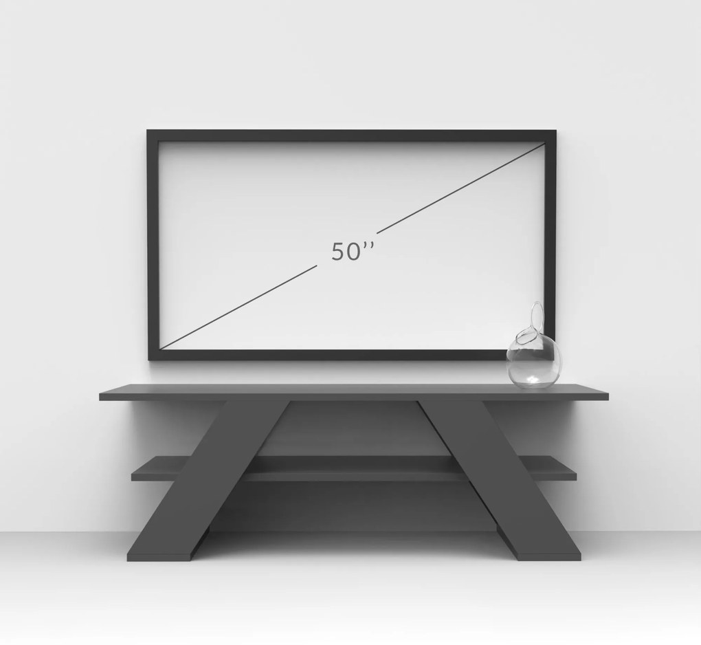TV stolík Houseland Farfalla 120 cm antracitovo sivý