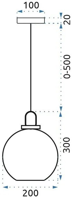 Toolight - Závesné svietidlo zo skla 1xE27 60W APP442-CP, zlatá, OSW-05633
