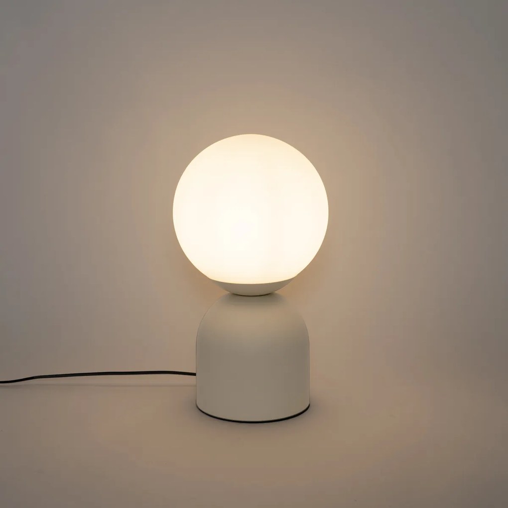 Stolná lampa Hotel Chic béžová s opálovým sklom - Pallon Trend