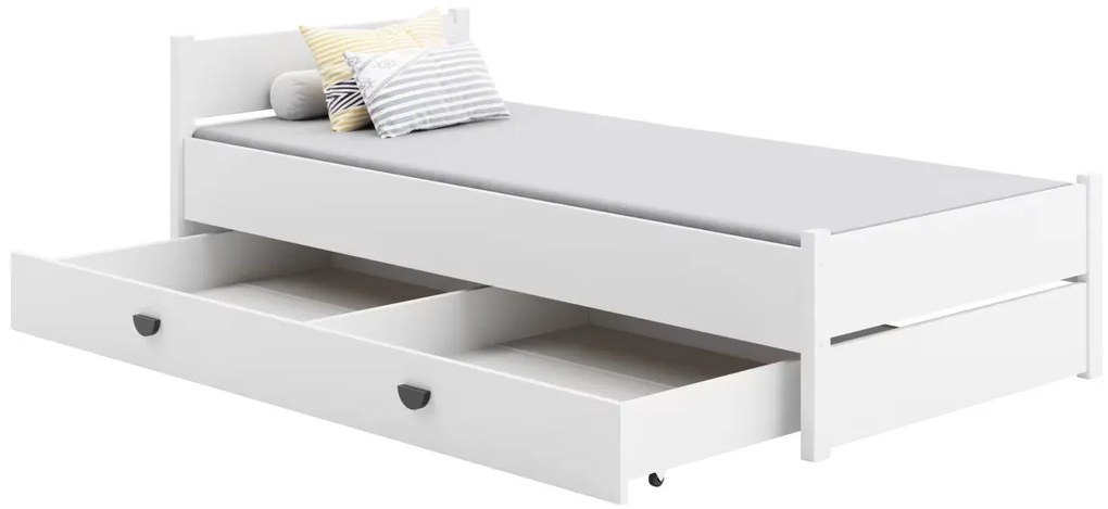 JEDNOLÔŽKOVÁ POSTEĽ MONTY 90x200 S MATRACOM A ROŠTOM + ÚLOŽNÝ PRIESTOR