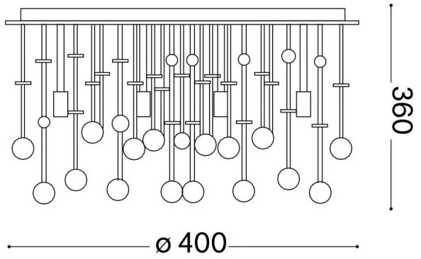 Ideal Lux-LED Krištáľové stropné svietidlo MOONLIGHT 8xG9/3W/230V pr. 40 cm chróm