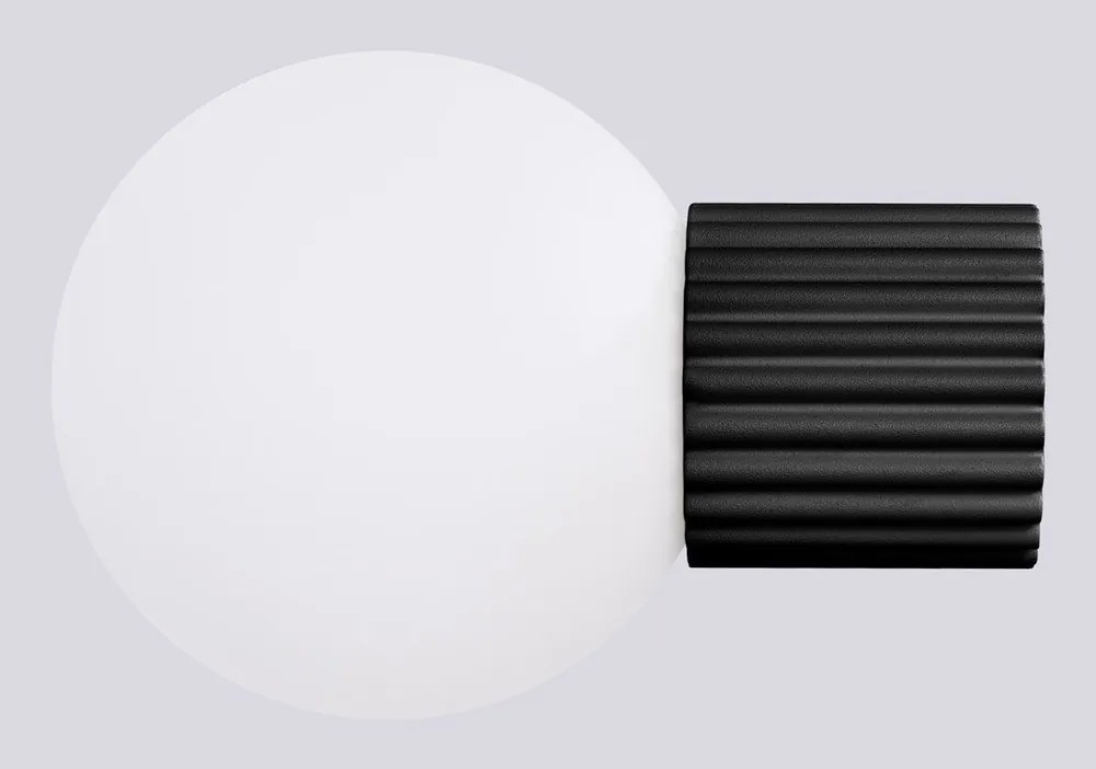 Čierne nástenné svietidlo ø 12 cm Orbital – Sollux