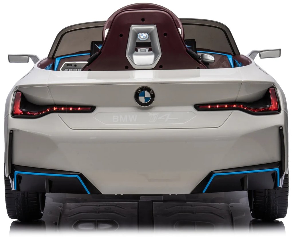 Detské elektrické autíčko s diaľkovým ovládaním BestBerg BBCC-20W - BMW i4 / od 3 rokov / nosnosť 30 kg / biela