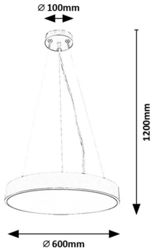 Rabalux 71041 závesné LED svietidlo Tessia, 60 W, čierna