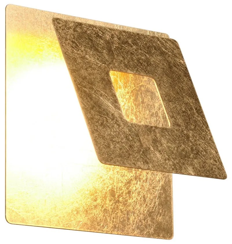 LED nástenné svietidlo v zlatej farbe Leano – Trio